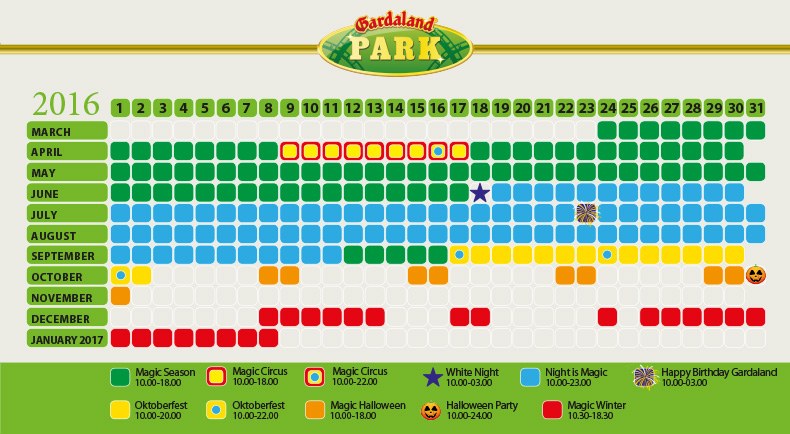 calendario gardaland